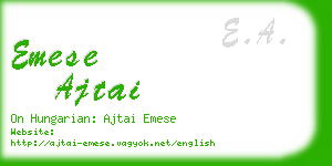 emese ajtai business card